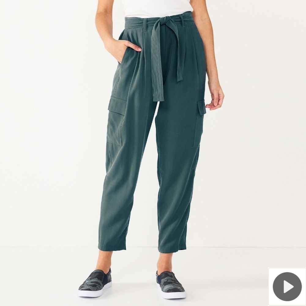 Nine West Black Tapered Pants